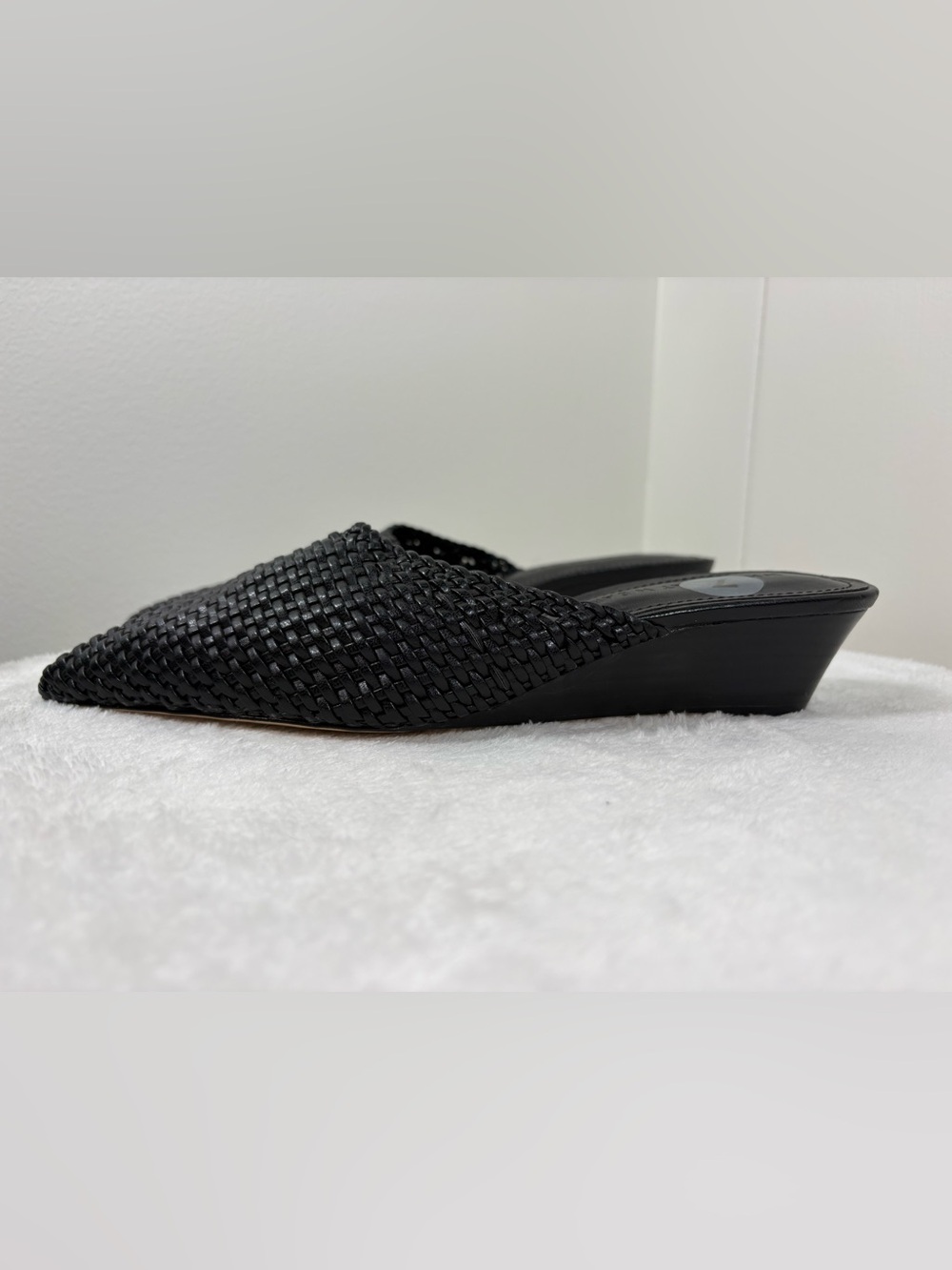 WHO WHAT WEAR black woven slide/slip-ons/mule 7 - Picture 4 of 7